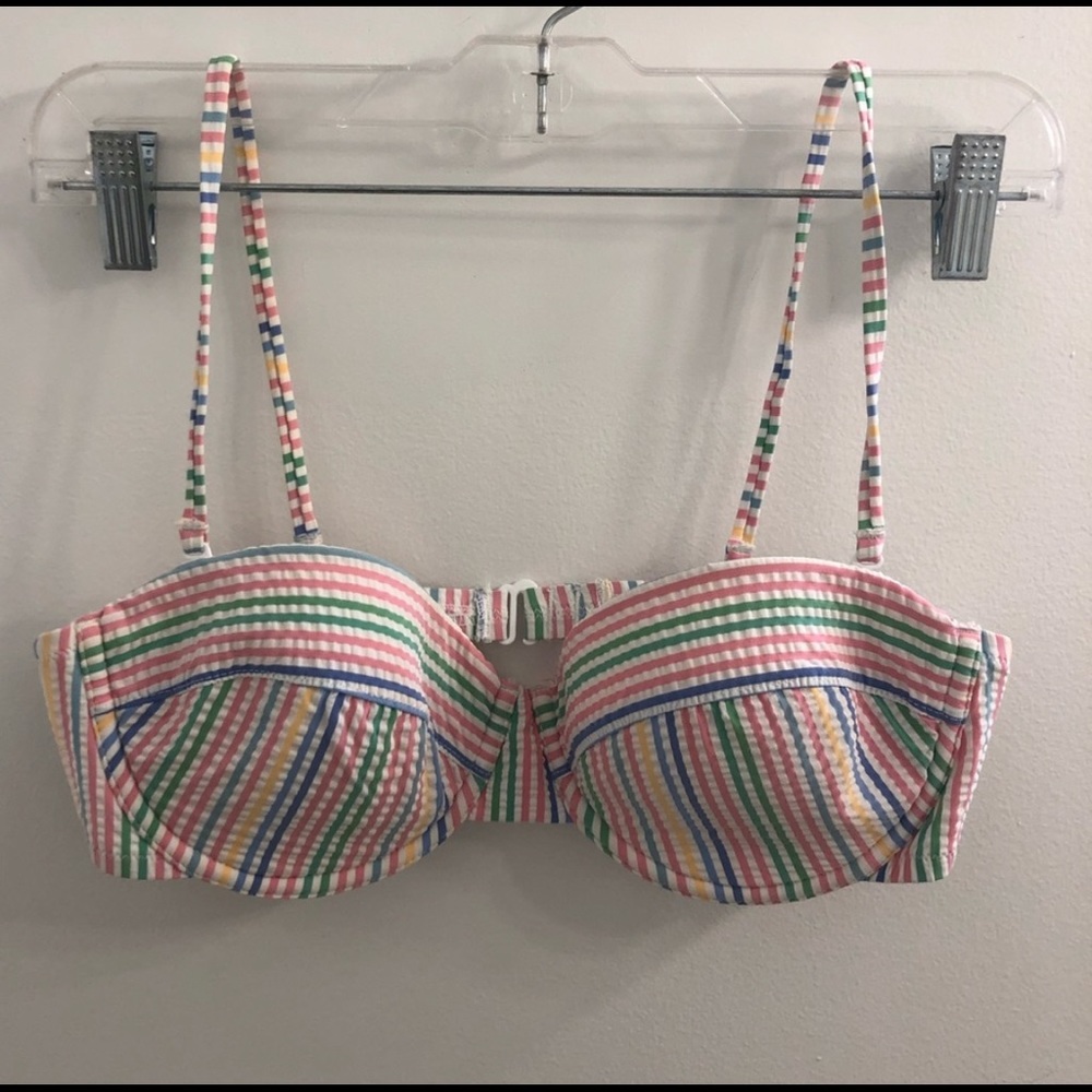J Crew Rainbow Seersucker Bikini (sold out online)